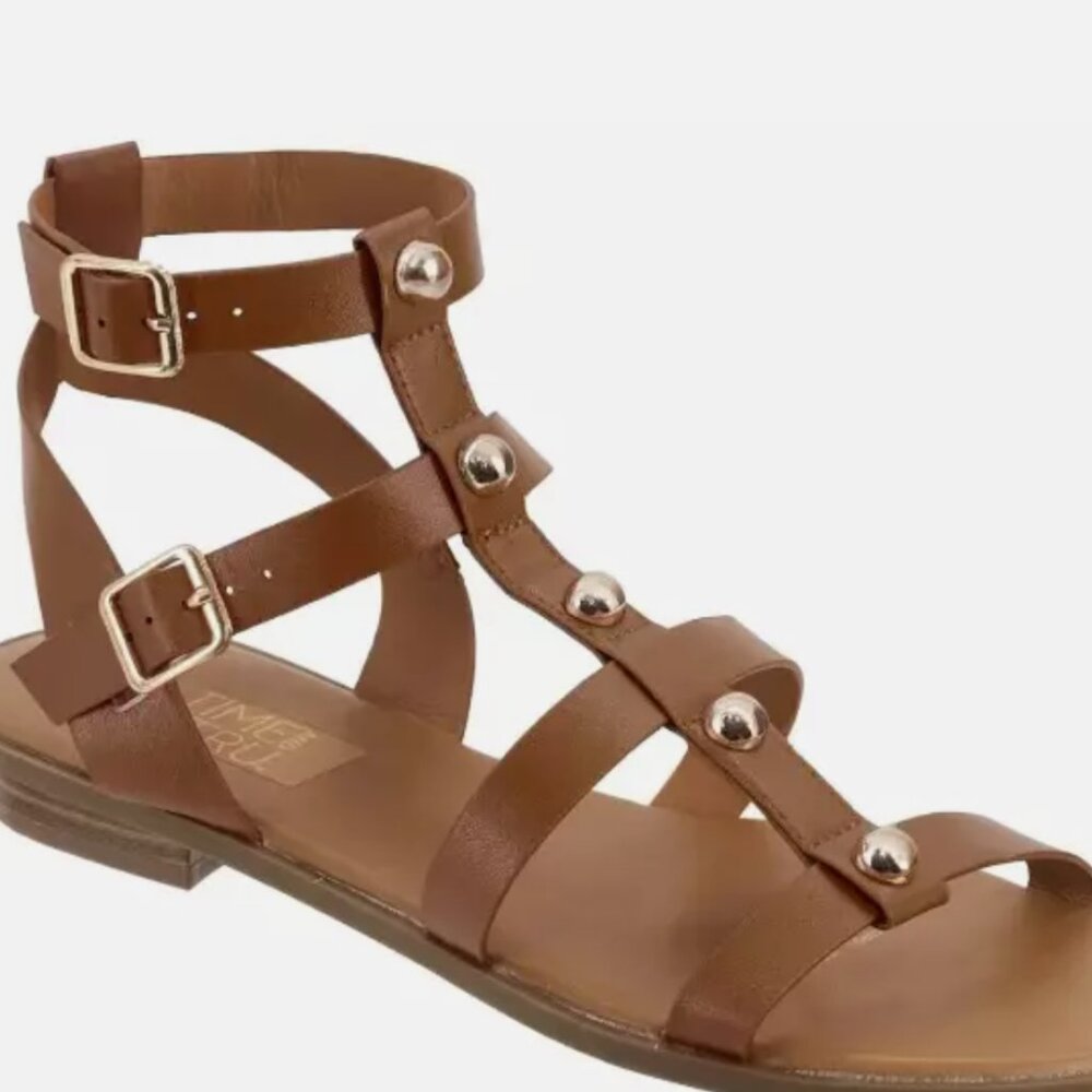 Time and Tru Studded Gladiator Flat Sandals Women’s